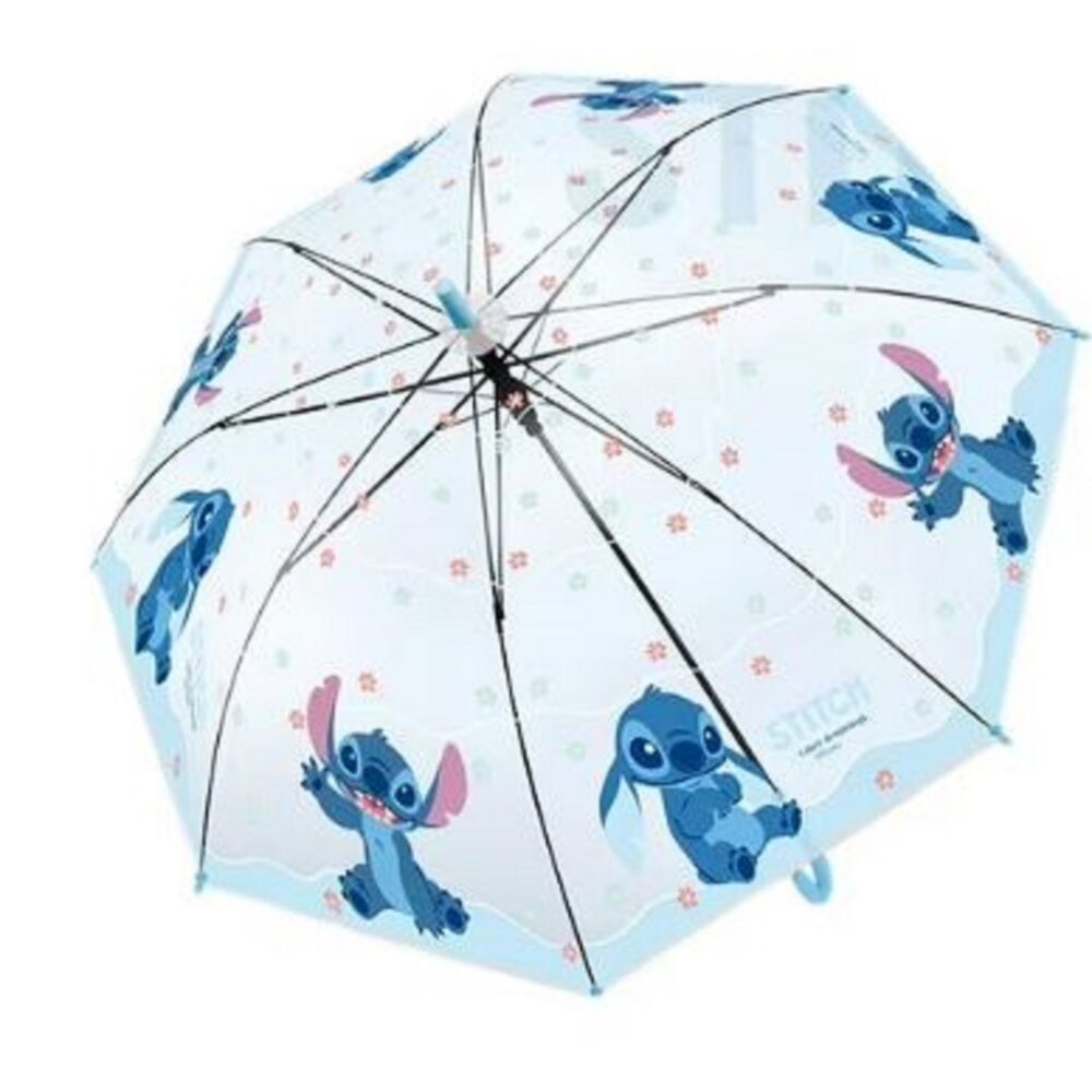 Disney Stitch Kids' Transparent Stick Rain Umbrella